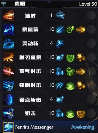 命运方舟鹰眼怎么加点 鹰眼练级加点推荐